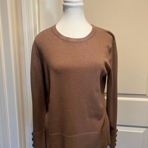 Investments Brown Crew Neck Sweater
